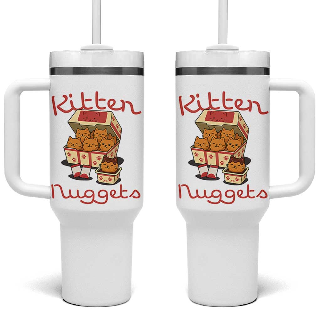 Kitten Nuggets Tumbler With Handle Funny Cat Lover Gift