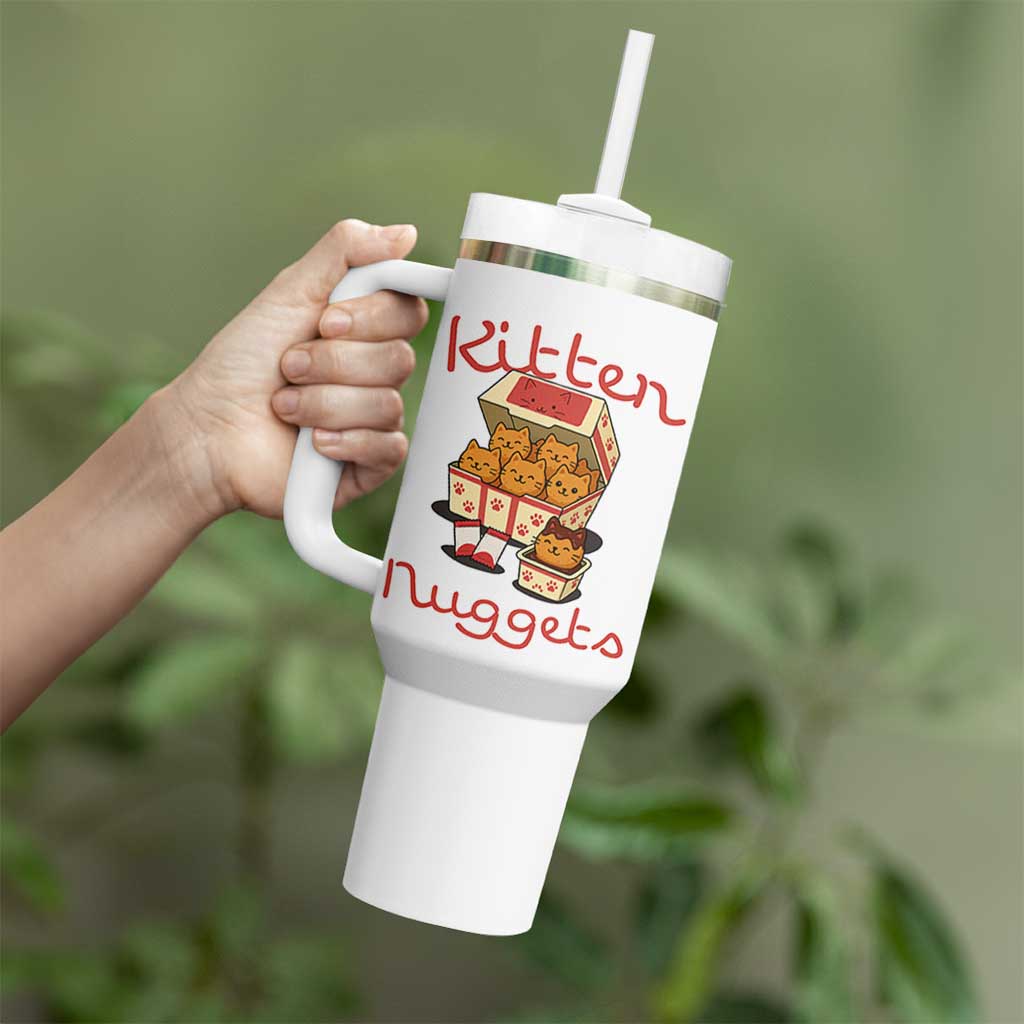 Kitten Nuggets Tumbler With Handle Funny Cat Lover Gift