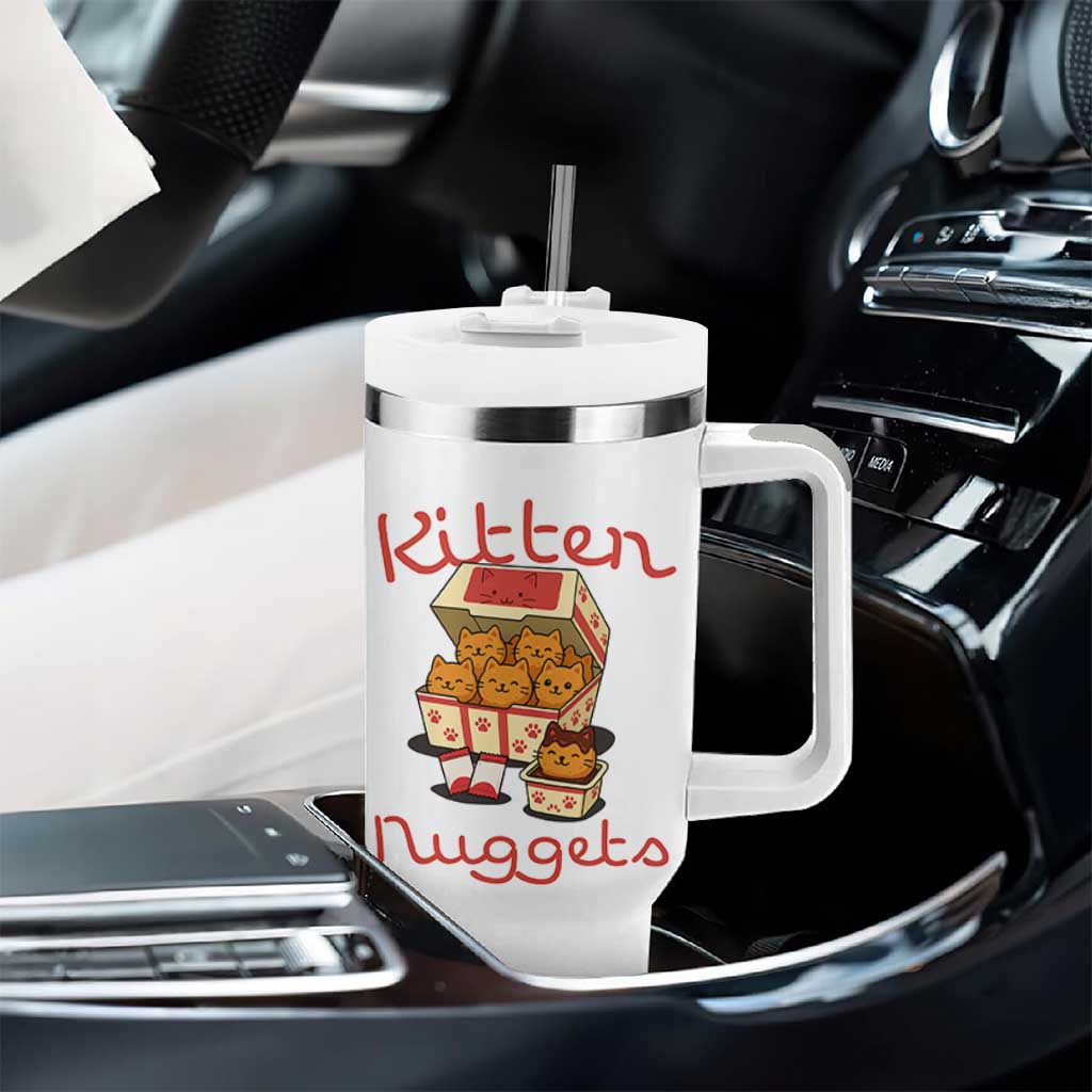 Kitten Nuggets Tumbler With Handle Funny Cat Lover Gift