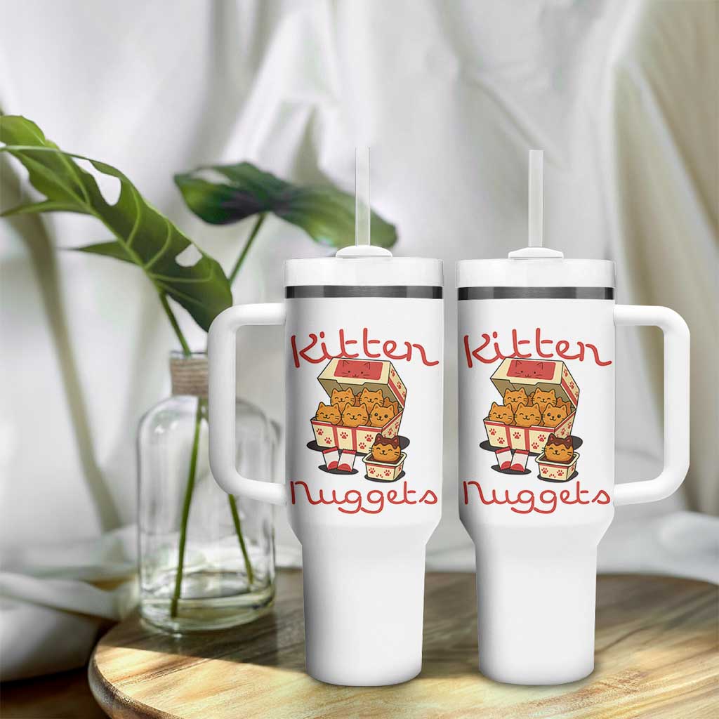 Kitten Nuggets Tumbler With Handle Funny Cat Lover Gift