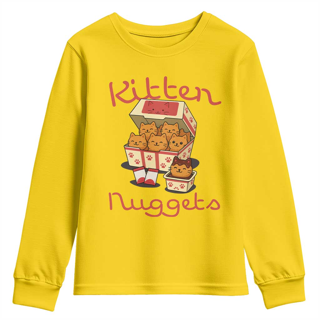 Kitten Nuggets Youth Sweatshirt Funny Cat Lover Gift - Wonder Print Shop