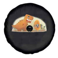 Dino Nuggets Chasing Cat Spare Tire Cover Funny Nugget Lover Gift - Wonder Print Shop