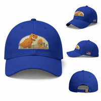 Dino Nuggets Chasing Cat Baseball Cap Funny Nugget Lover Gift