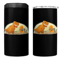 Dino Nuggets Chasing Cat 4 in 1 Can Cooler Tumbler Funny Nugget Lover Gift