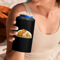 Dino Nuggets Chasing Cat 4 in 1 Can Cooler Tumbler Funny Nugget Lover Gift
