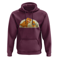 Dino Nuggets Chasing Cat Hoodie Funny Nugget Lover Gift - Wonder Print Shop
