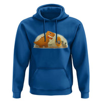 Dino Nuggets Chasing Cat Hoodie Funny Nugget Lover Gift - Wonder Print Shop