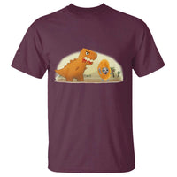 Dino Nuggets Chasing Cat T Shirt Funny Nugget Lover Gift - Wonder Print Shop