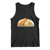 Dino Nuggets Chasing Cat Tank Top Funny Nugget Lover Gift - Wonder Print Shop
