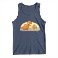 Dino Nuggets Chasing Cat Tank Top Funny Nugget Lover Gift - Wonder Print Shop