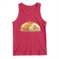 Dino Nuggets Chasing Cat Tank Top Funny Nugget Lover Gift - Wonder Print Shop