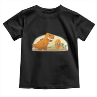 Dino Nuggets Chasing Cat Toddler T Shirt Funny Nugget Lover Gift - Wonder Print Shop