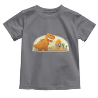Dino Nuggets Chasing Cat Toddler T Shirt Funny Nugget Lover Gift - Wonder Print Shop