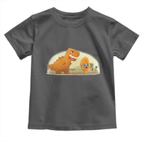 Dino Nuggets Chasing Cat Toddler T Shirt Funny Nugget Lover Gift - Wonder Print Shop