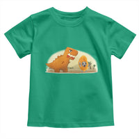 Dino Nuggets Chasing Cat Toddler T Shirt Funny Nugget Lover Gift - Wonder Print Shop