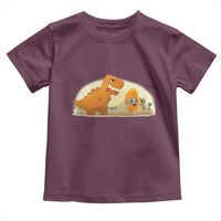 Dino Nuggets Chasing Cat Toddler T Shirt Funny Nugget Lover Gift - Wonder Print Shop