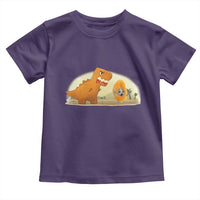 Dino Nuggets Chasing Cat Toddler T Shirt Funny Nugget Lover Gift - Wonder Print Shop