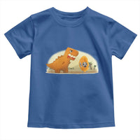 Dino Nuggets Chasing Cat Toddler T Shirt Funny Nugget Lover Gift - Wonder Print Shop