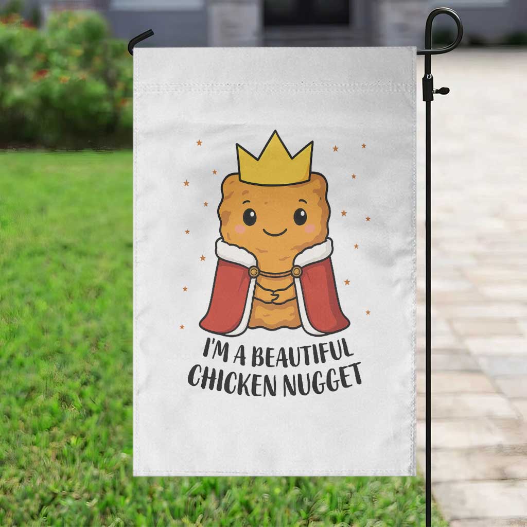I'm A Beautiful Chicken Nugget Garden Flag Food Humor Gift - Wonder Print Shop