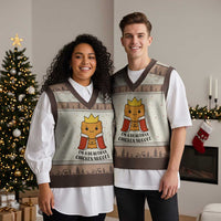 I'm A Beautiful Chicken Nugget V-Neck Knit Sweater Vest Food Humor Gift - Wonder Print Shop