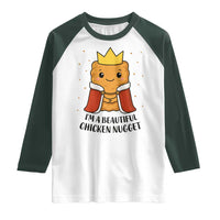 I'm A Beautiful Chicken Nugget Raglan Shirt Food Humor Gift - Wonder Print Shop