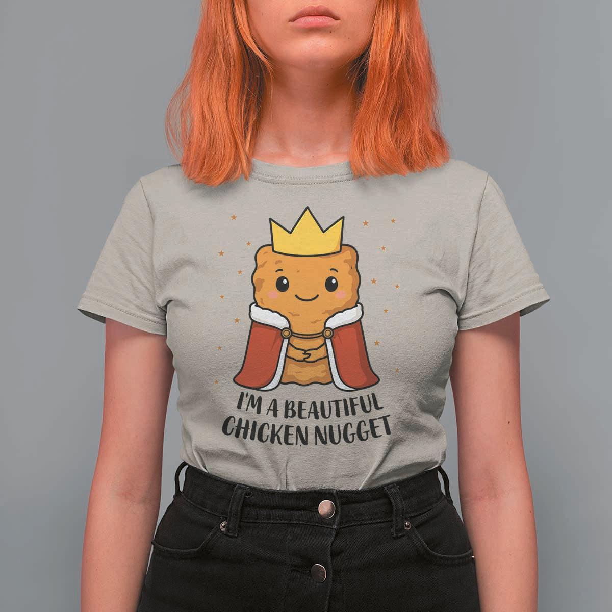 I'm A Beautiful Chicken Nugget T Shirt For Women Food Humor Gift - Wonder Print Shop