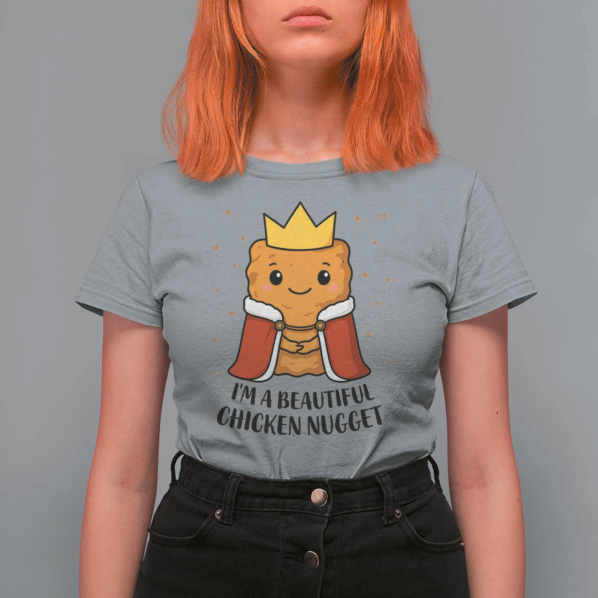 I'm A Beautiful Chicken Nugget T Shirt For Women Food Humor Gift - Wonder Print Shop