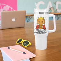 I'm A Beautiful Chicken Nugget Tumbler With Handle Food Humor Gift