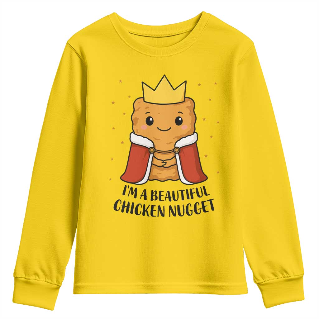 I'm A Beautiful Chicken Nugget Youth Sweatshirt Food Humor Gift - Wonder Print Shop