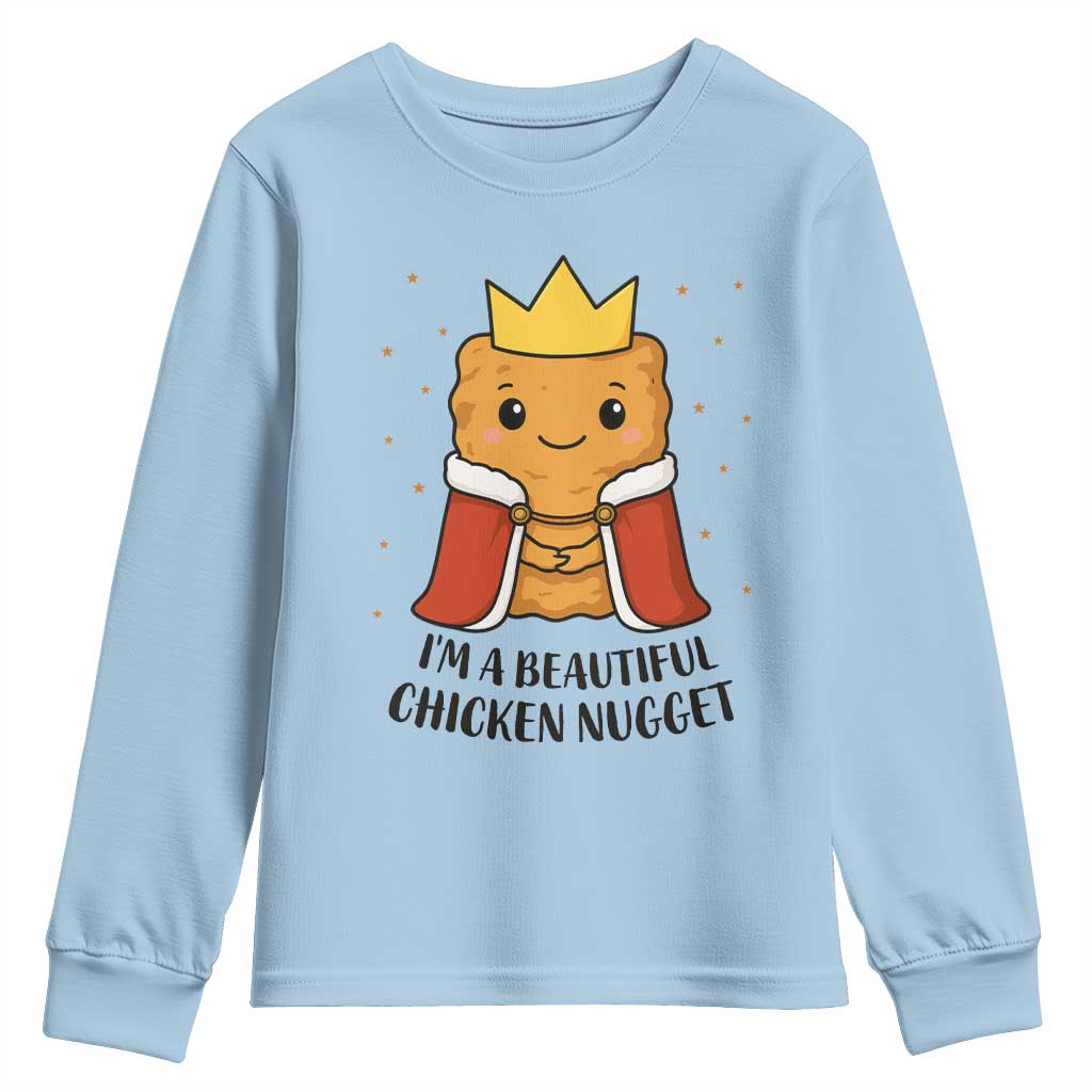 I'm A Beautiful Chicken Nugget Youth Sweatshirt Food Humor Gift - Wonder Print Shop