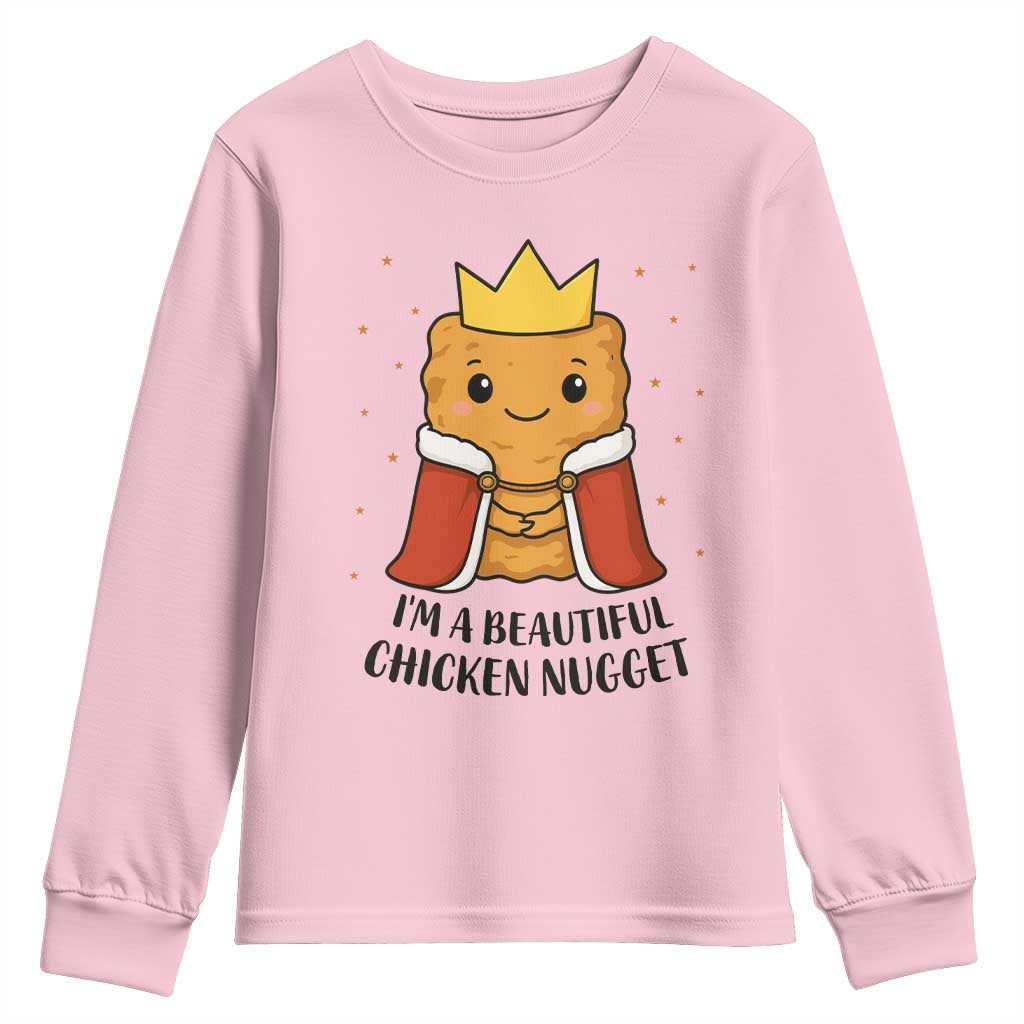 I'm A Beautiful Chicken Nugget Youth Sweatshirt Food Humor Gift - Wonder Print Shop