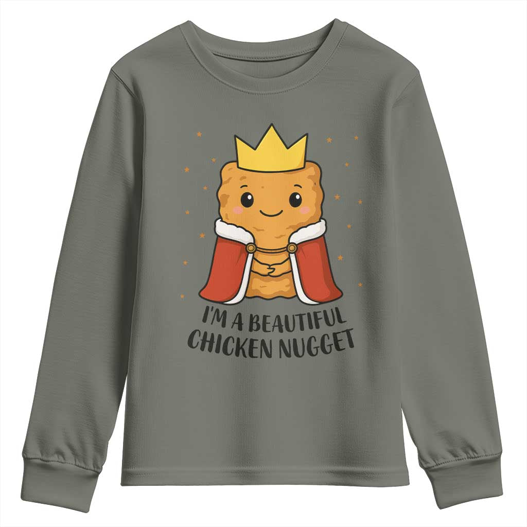 I'm A Beautiful Chicken Nugget Youth Sweatshirt Food Humor Gift - Wonder Print Shop