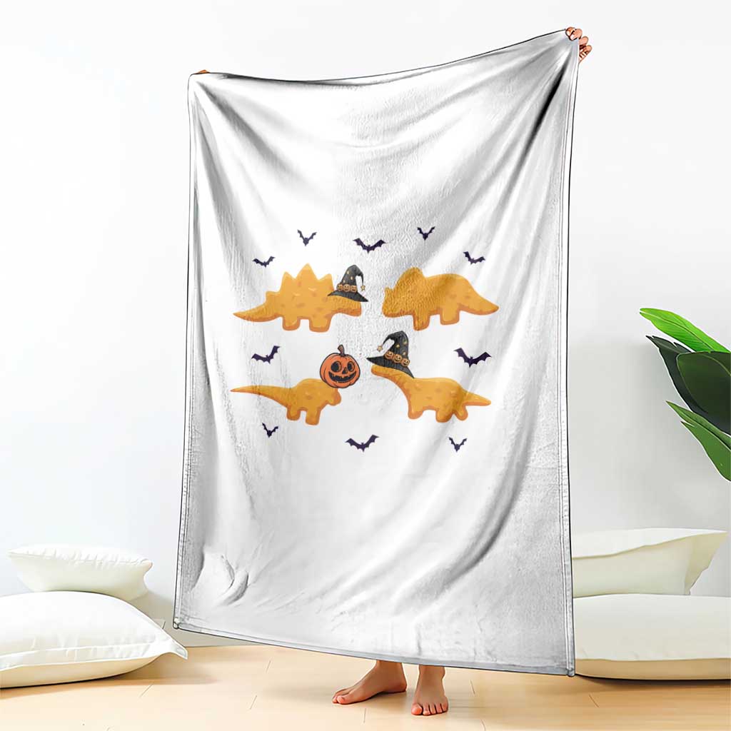 Halloween Dinosaur Nugget Throw Blanket Funny Spooky Food Gift - Wonder Print Shop