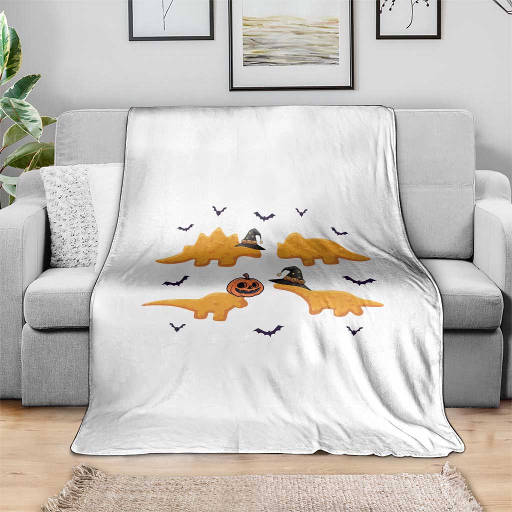 Halloween Dinosaur Nugget Throw Blanket Funny Spooky Food Gift - Wonder Print Shop
