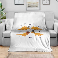 Halloween Dinosaur Nugget Throw Blanket Funny Spooky Food Gift - Wonder Print Shop