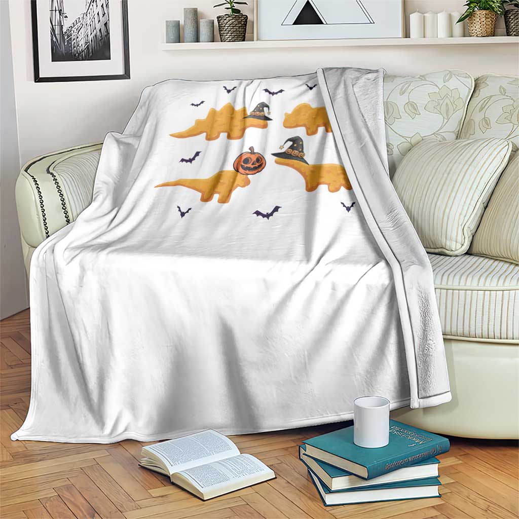 Halloween Dinosaur Nugget Throw Blanket Funny Spooky Food Gift - Wonder Print Shop