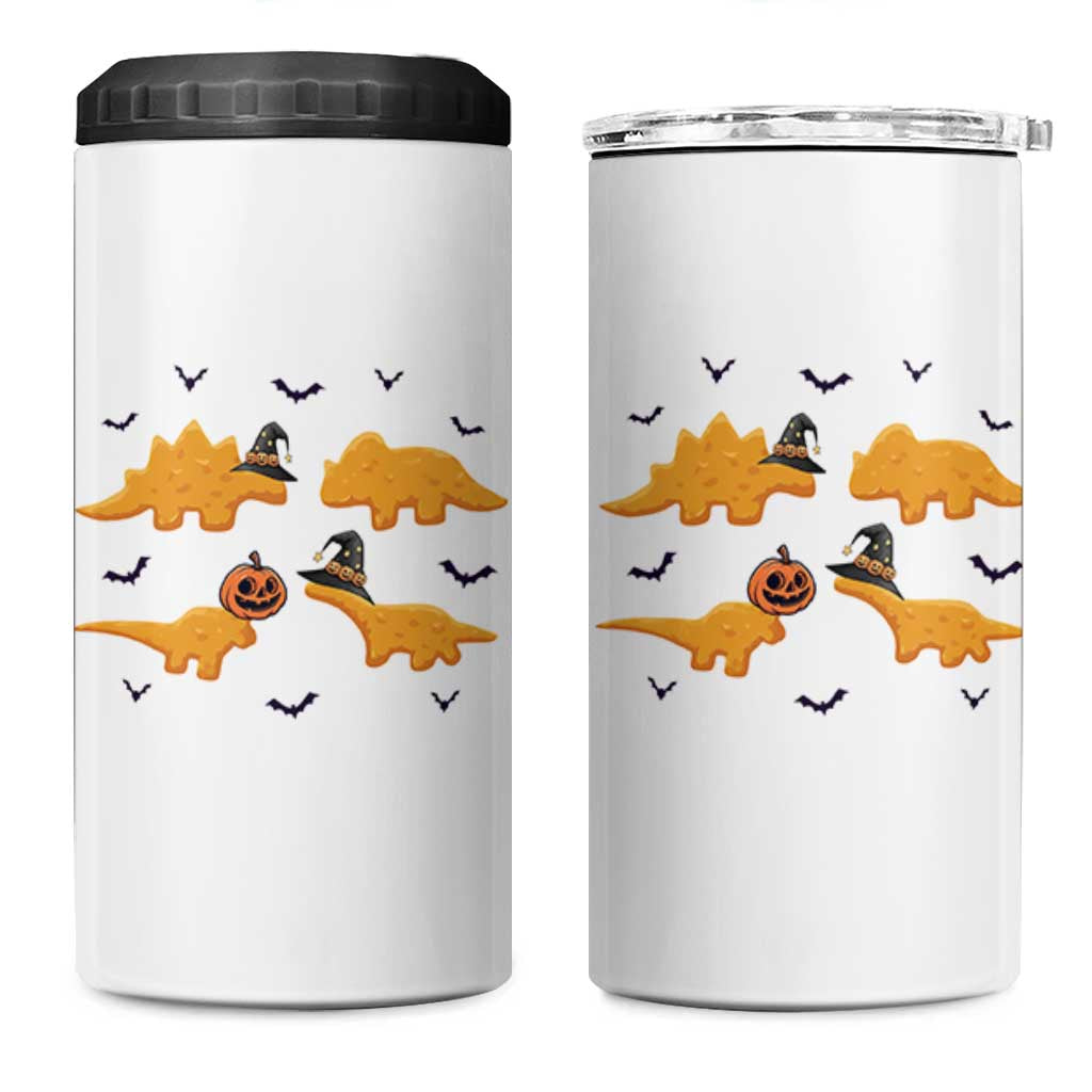 Halloween Dinosaur Nugget 4 in 1 Can Cooler Tumbler Funny Spooky Food Gift