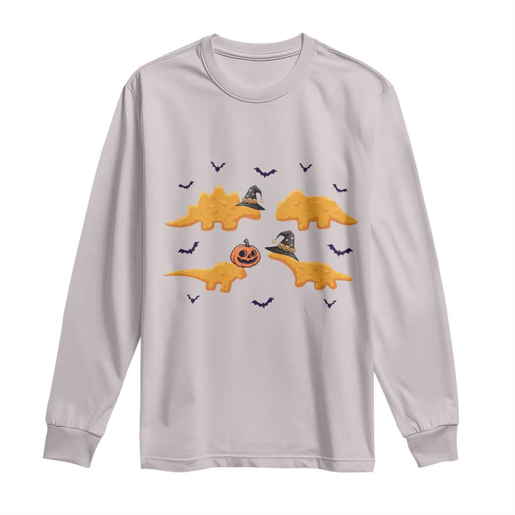 Halloween Dinosaur Nugget Long Sleeve Shirt Funny Spooky Food Gift - Wonder Print Shop