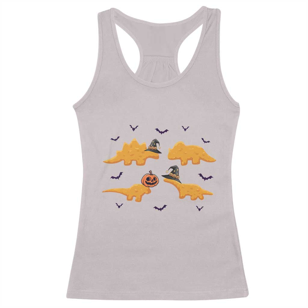 Halloween Dinosaur Nugget Racerback Tank Top Funny Spooky Food Gift - Wonder Print Shop