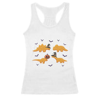 Halloween Dinosaur Nugget Racerback Tank Top Funny Spooky Food Gift - Wonder Print Shop