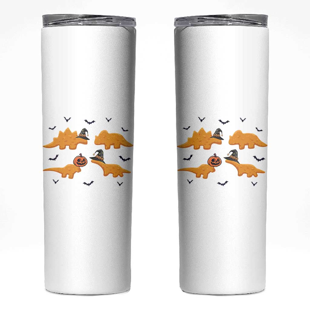 Halloween Dinosaur Nugget Skinny Tumbler Funny Spooky Food Gift
