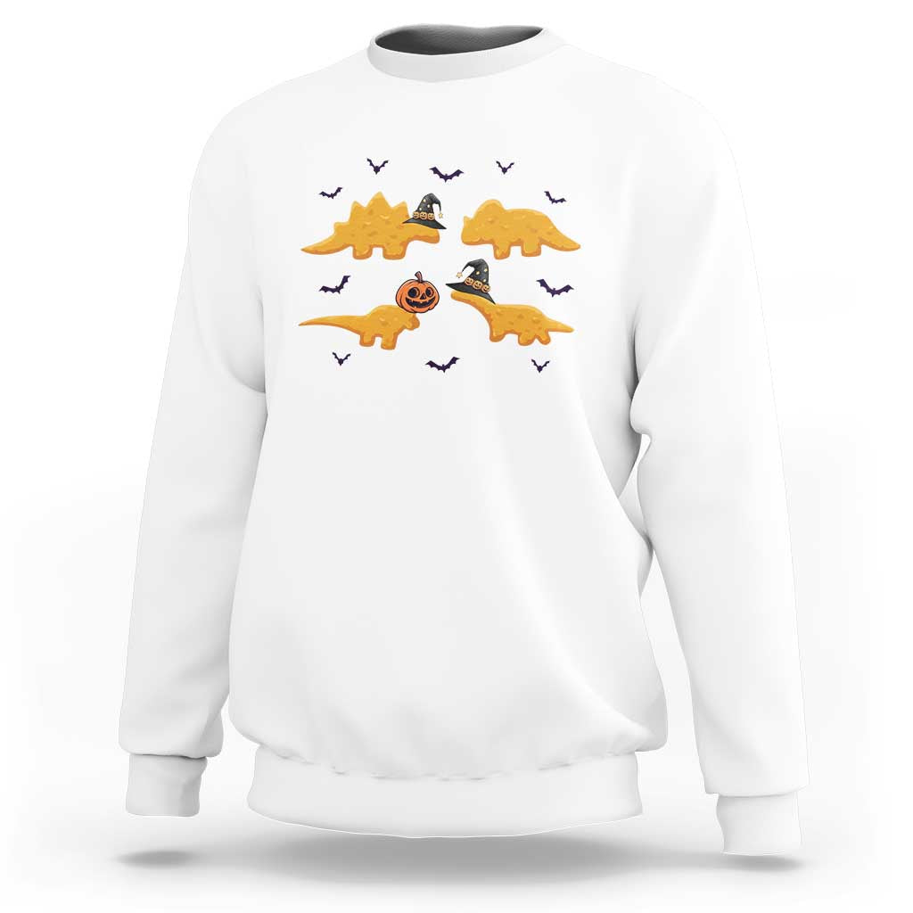 Halloween Dinosaur Nugget Sweatshirt Funny Spooky Food Gift - Wonder Print Shop