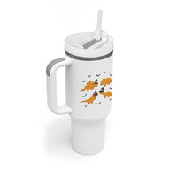 Halloween Dinosaur Nugget Tumbler With Handle Funny Spooky Food Gift