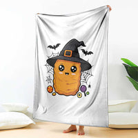 Halloween Nugget With Witch Hat Throw Blanket Funny Food Gift - Wonder Print Shop