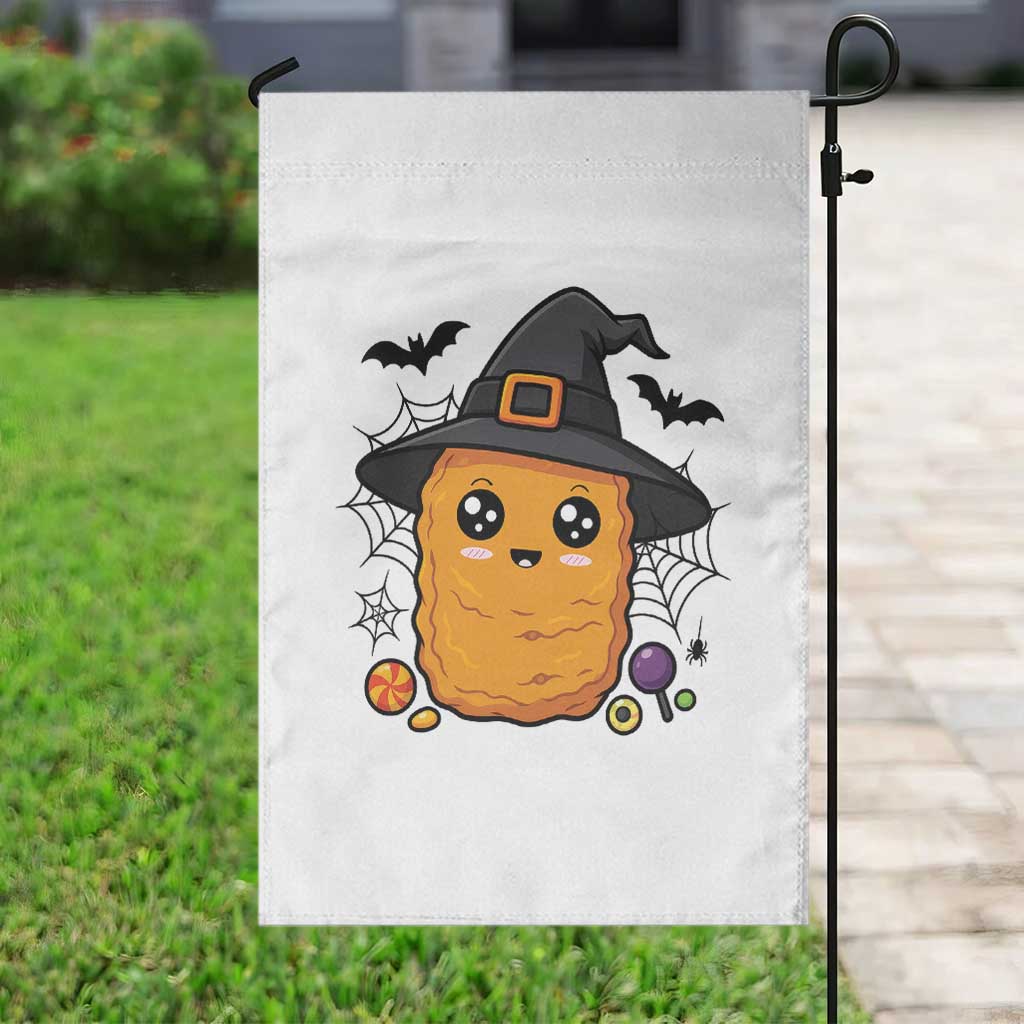 Halloween Nugget With Witch Hat Garden Flag Funny Food Gift - Wonder Print Shop