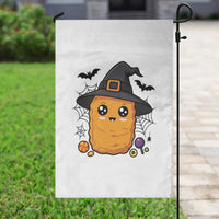Halloween Nugget With Witch Hat Garden Flag Funny Food Gift - Wonder Print Shop