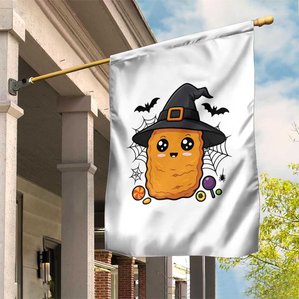 Halloween Nugget With Witch Hat Garden Flag Funny Food Gift - Wonder Print Shop