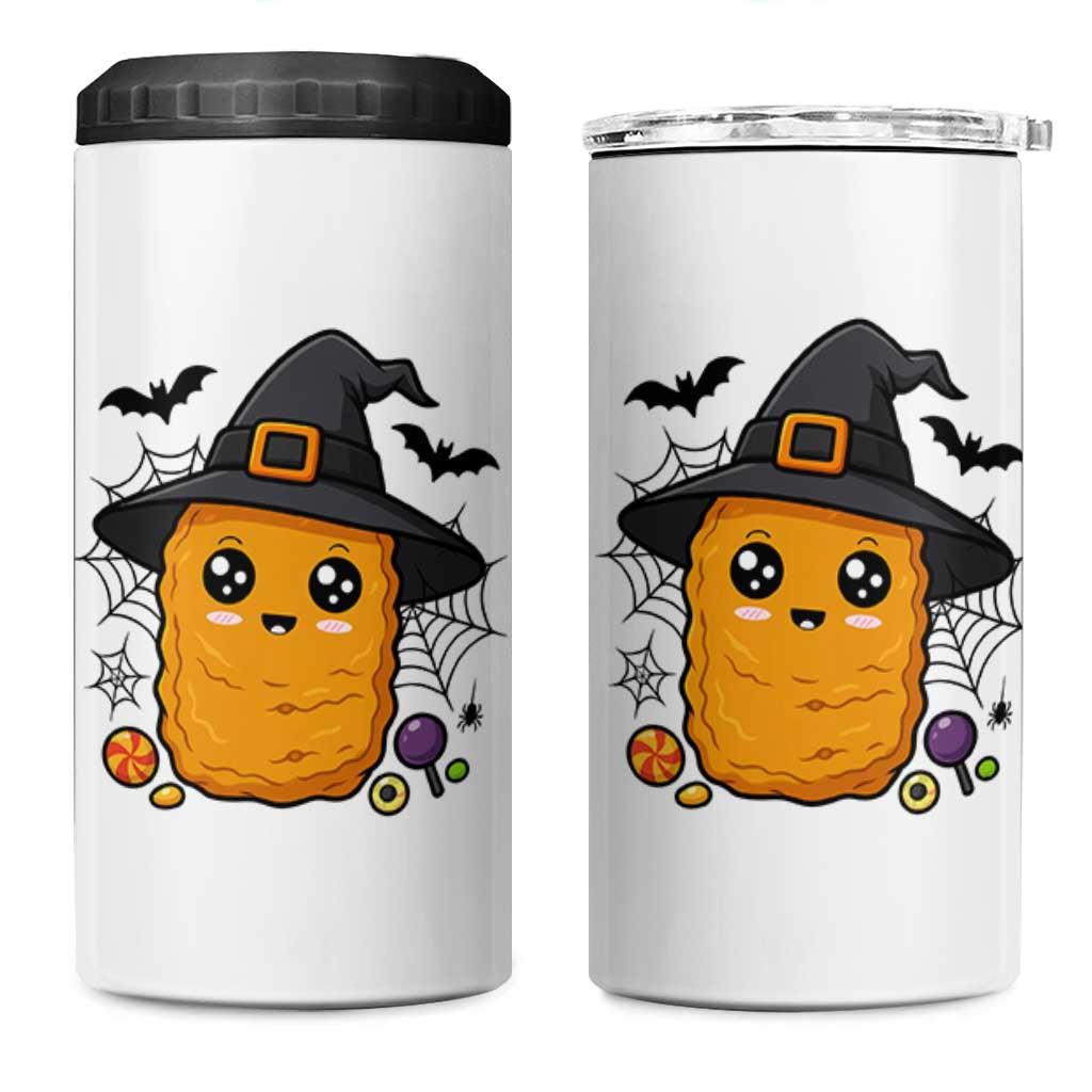 Halloween Nugget With Witch Hat 4 in 1 Can Cooler Tumbler Funny Food Gift