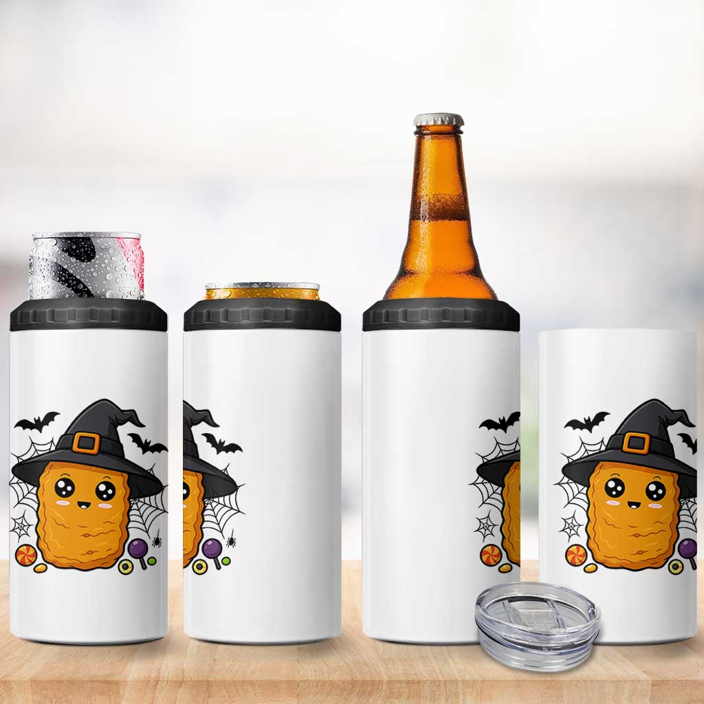 Halloween Nugget With Witch Hat 4 in 1 Can Cooler Tumbler Funny Food Gift