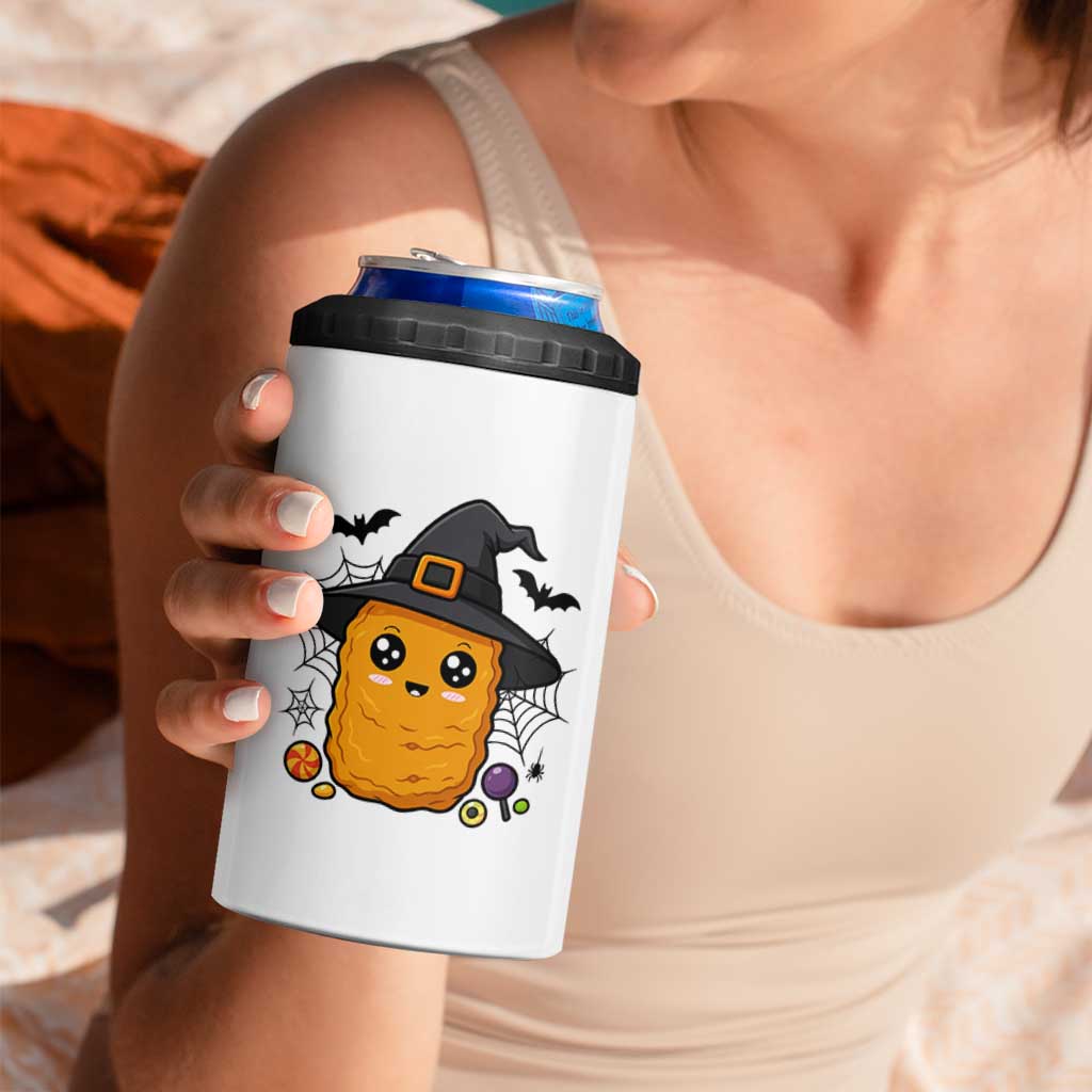 Halloween Nugget With Witch Hat 4 in 1 Can Cooler Tumbler Funny Food Gift